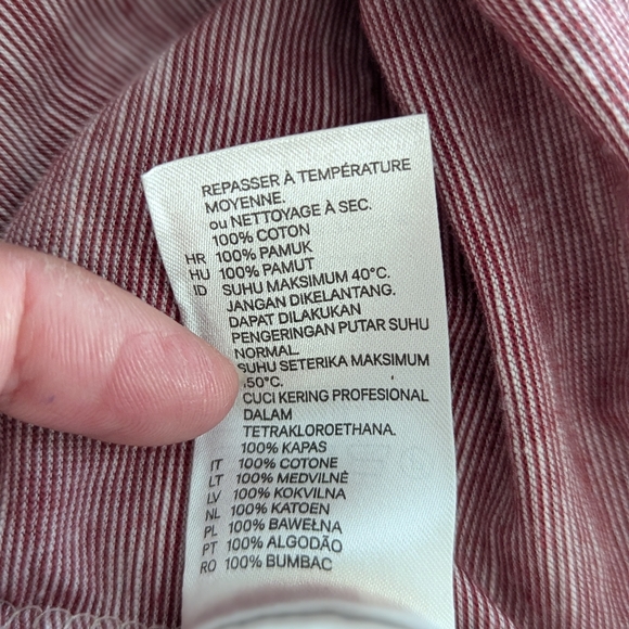 LOGG H&M Mens Hoodie Pullover Long Sleeve Shirt Red Heather Sz Sm EUC - Picture 12 of 15